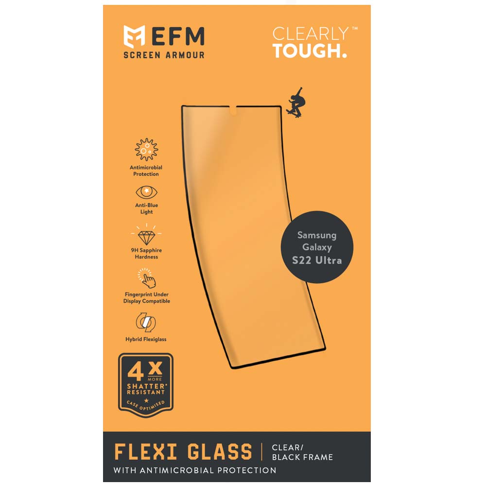 EFM FlexiGlass Screen Armour for Samsung Galaxy S22 Ultra