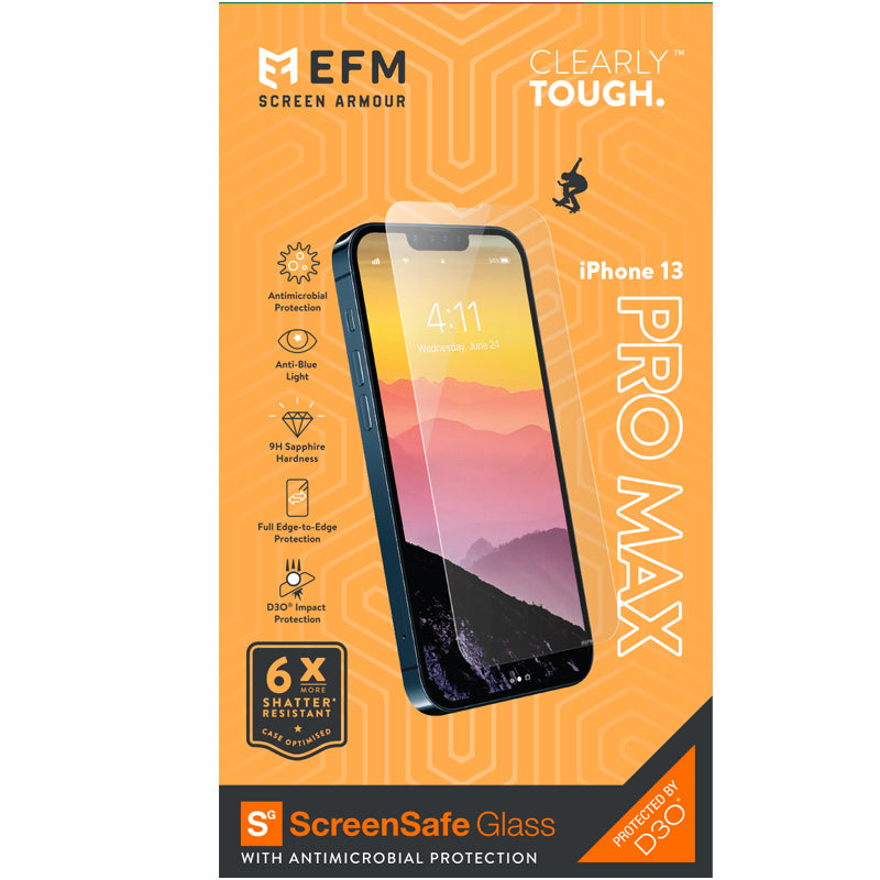 EFM ScreenSafe D3O Glass Screen Armour for iPhone 13 Pro Max / 14 Plus