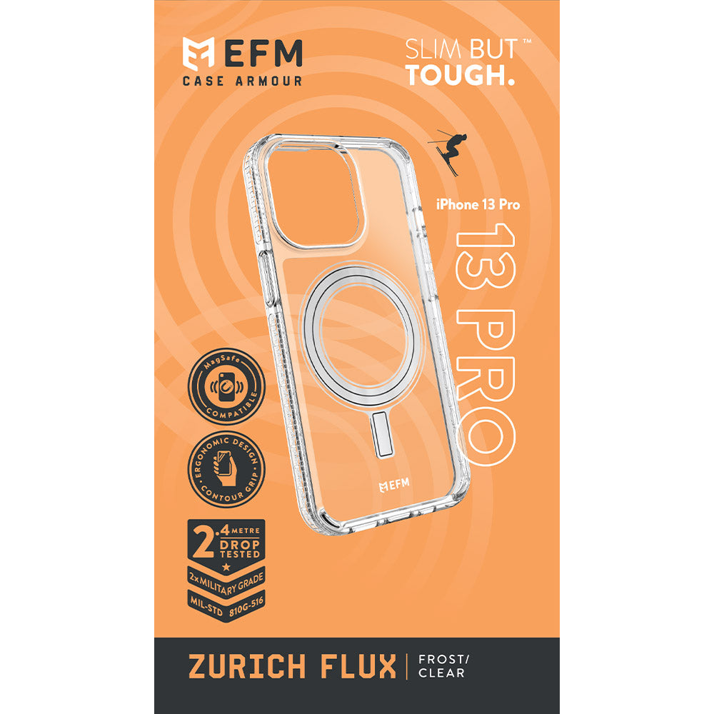 EFM Zurich Flux Clear MagSafe Case - Antimicrobial Protection EFM