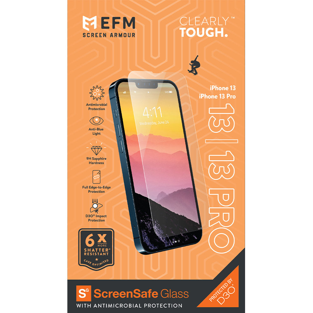 EFM ScreenSafe D3O Glass Screen Protector - Impact & Scratch Protection EFM
