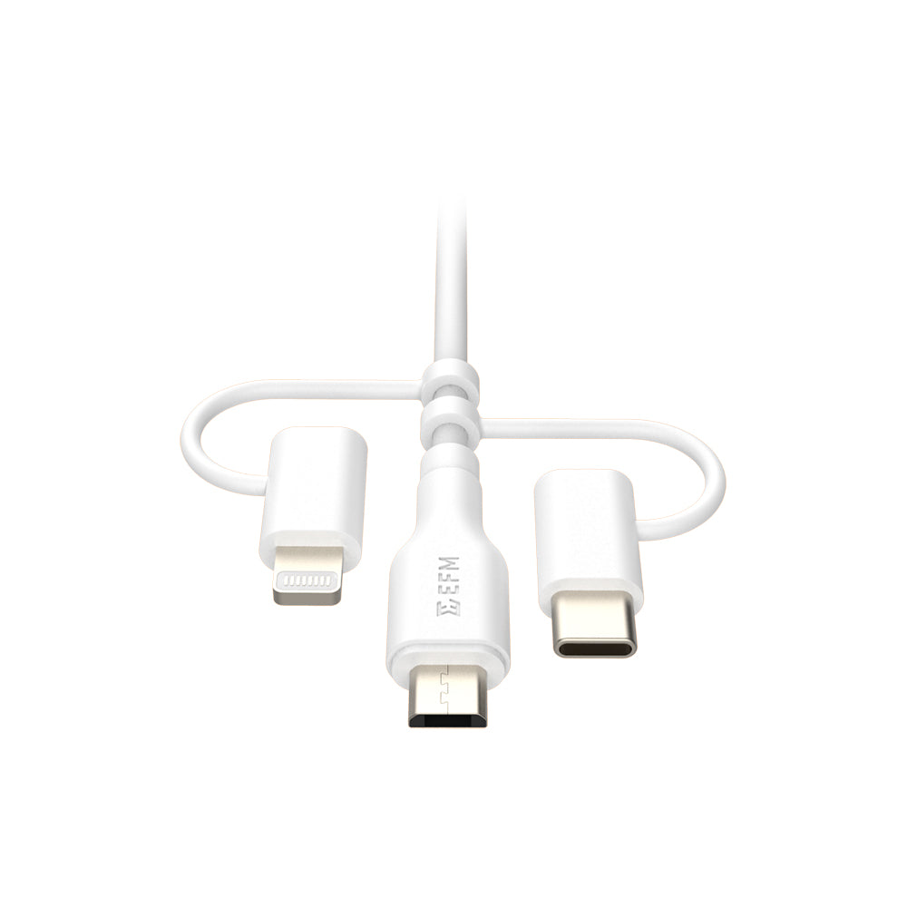 EFM 3-in-1 USB-A Multi-Charging Cable for iPhone, Android & More EFM