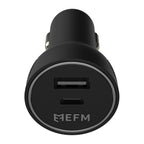EFM 48W Dual Port USB-C Car Charger - Fast Power Delivery