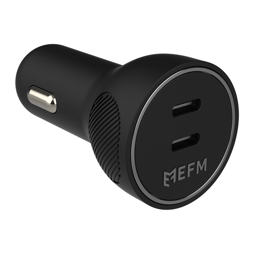 EFM 60W Fast Dual USB Car Charger | Power Delivery & PPS