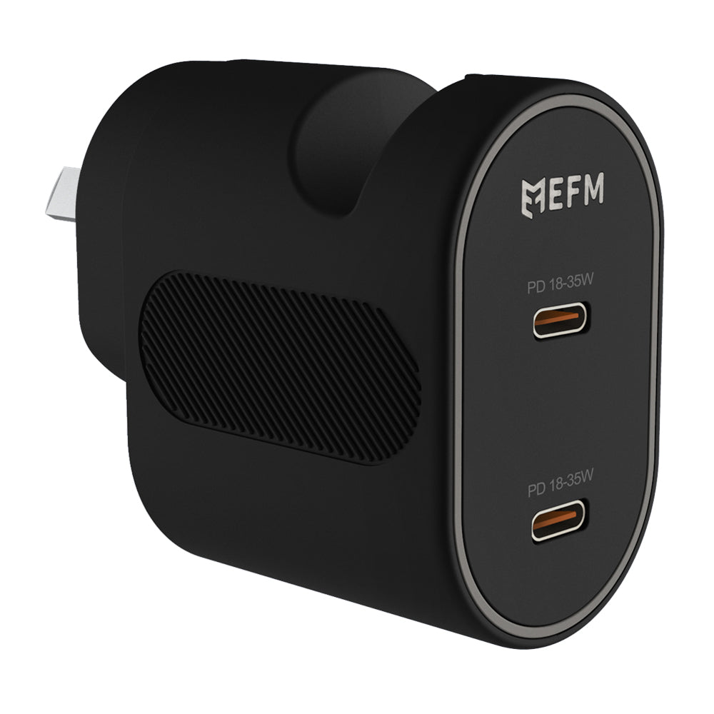 EFM 35W Dual Port Fast Wall Charger - Charge Two Devices at Once EFM