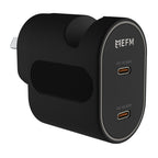EFM 35W Dual Port Fast Wall Charger - Charge Two Devices at Once EFM