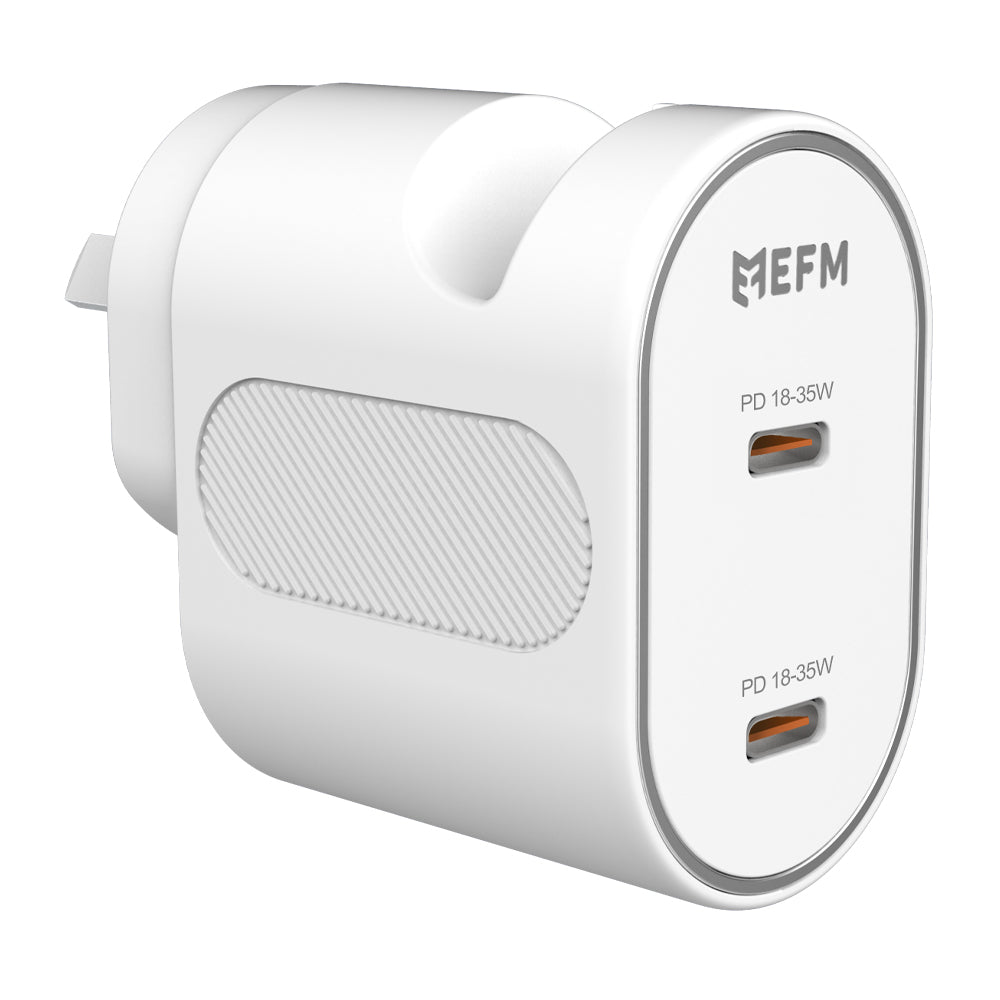 EFM 35W Dual Wall Charger - Charge 2 Devices Fast EFM