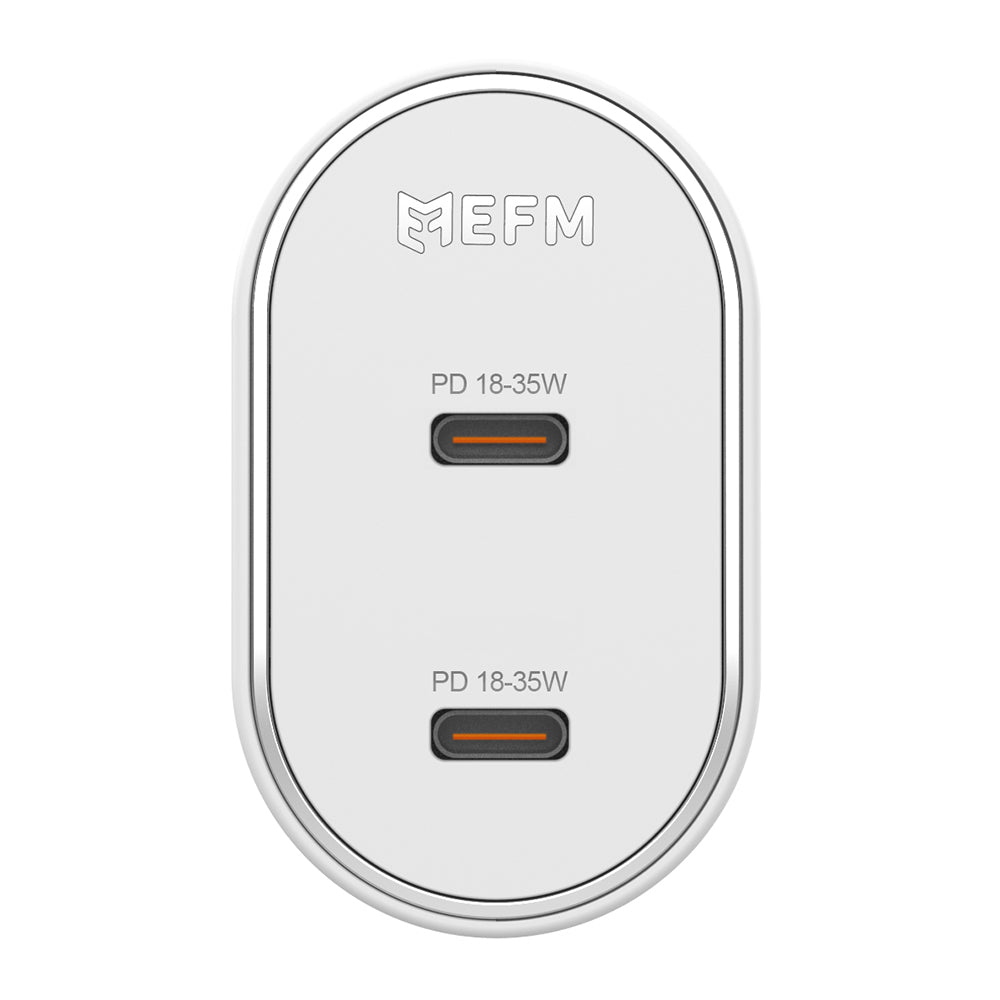 EFM 35W Dual Wall Charger - Charge 2 Devices Fast EFM