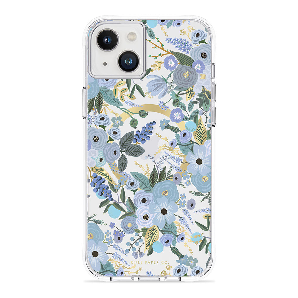 Garden Party Blue MagSafe iPhone Case with Gold Foil - 10ft Protection CASE-MATE