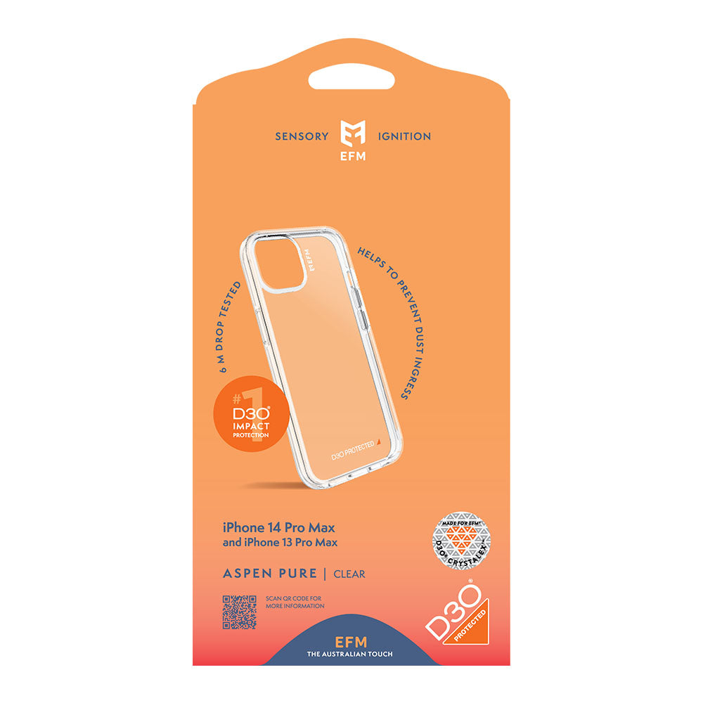 EFM Aspen Pure D3O Crystalex Clear Armour Phone Case EFM