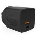 EFM 30W Dual Port Fast Wall Charger with Power Delivery & PPS - Black