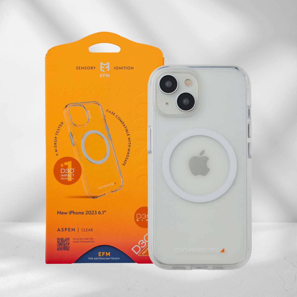 EFM Aspen D3O BIO Case for iPhone 15 - Strong, Eco-Friendly Protection