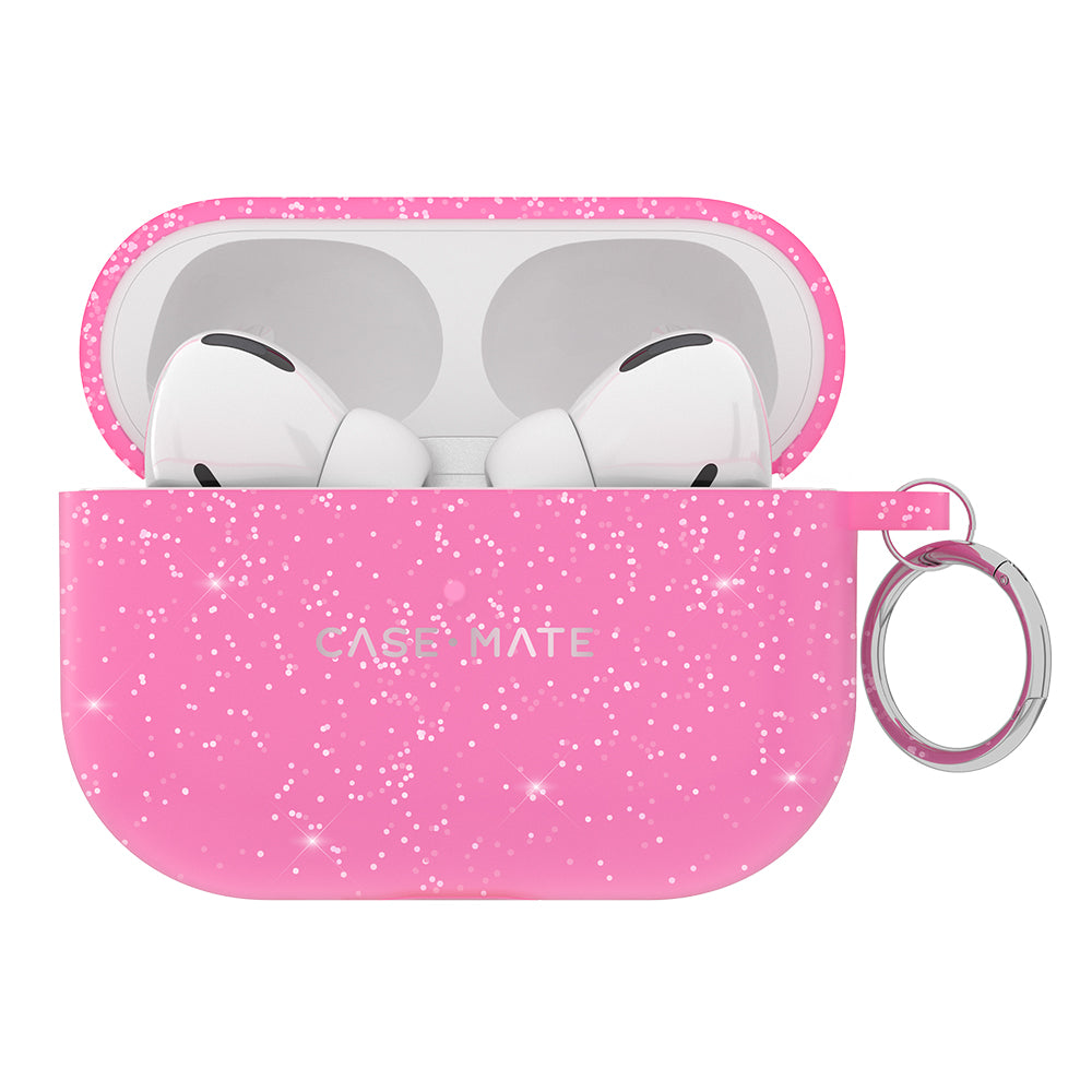 Gelli Pink Sparkle AirPods Pro Case - 1st & 2nd Gen with Clip CASE-MATE