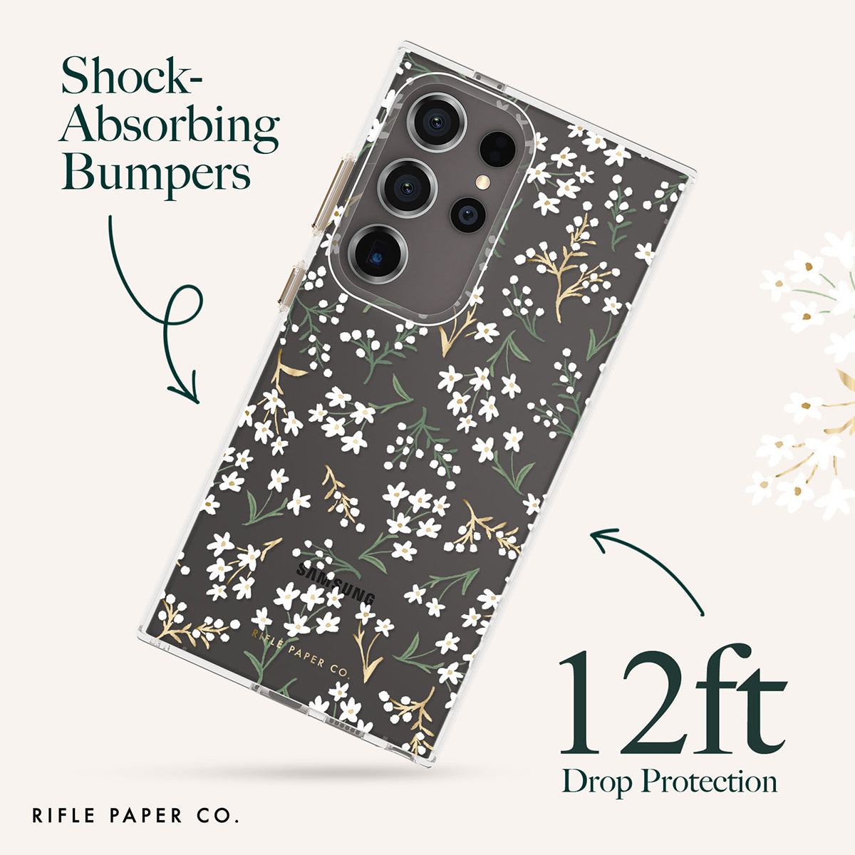 Petite Fleurs Floral Samsung Galaxy Case | 12ft Drop Protection CASE-MATE