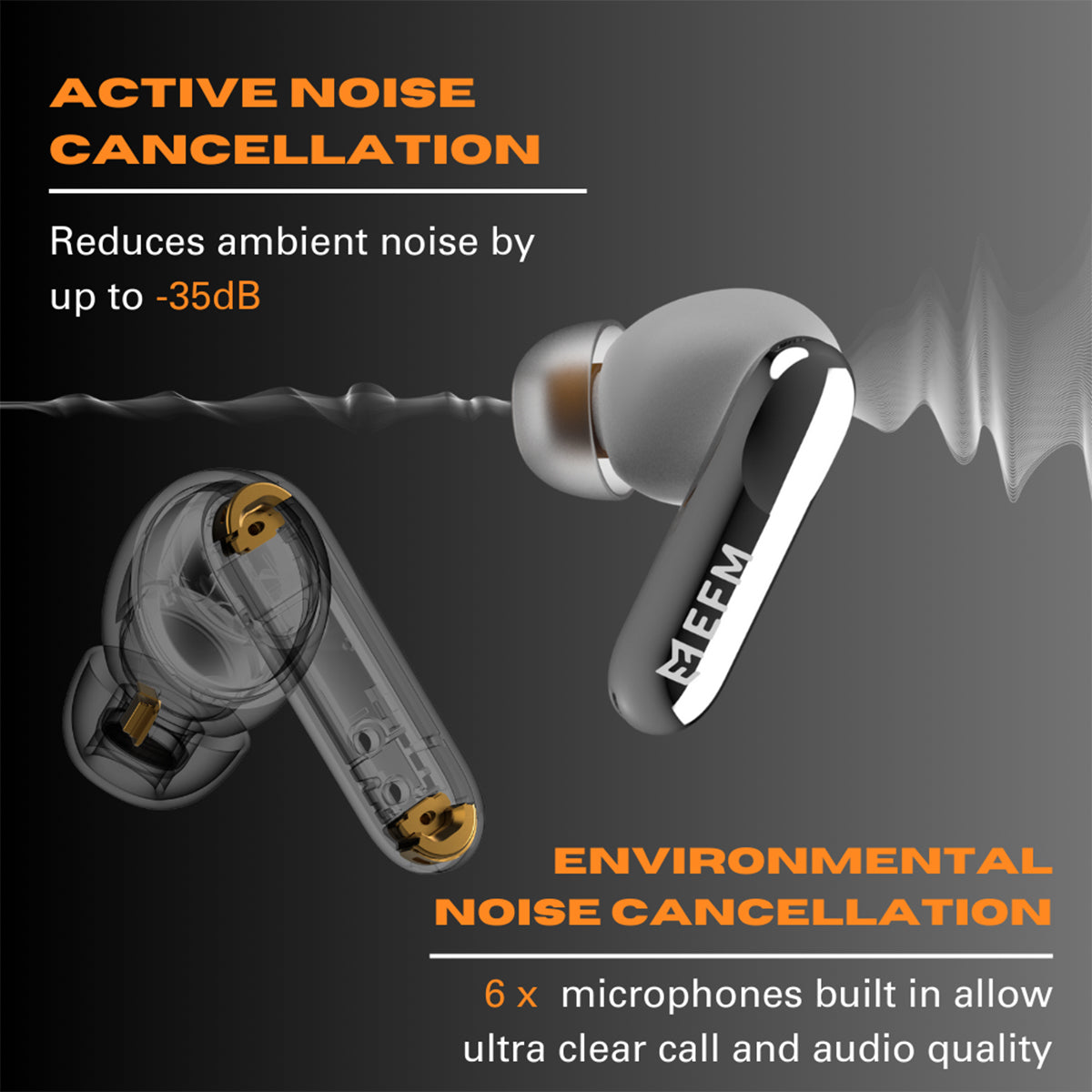 EFM Chicago TWS Earbuds: Hybrid ANC, Smart Pause & Long Battery Life EFM