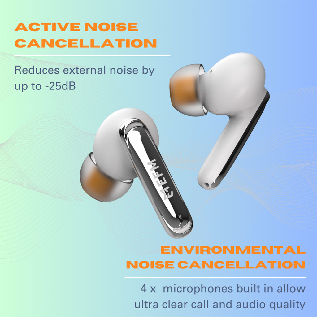 EFM New Orleans ANC White TWS Earbuds