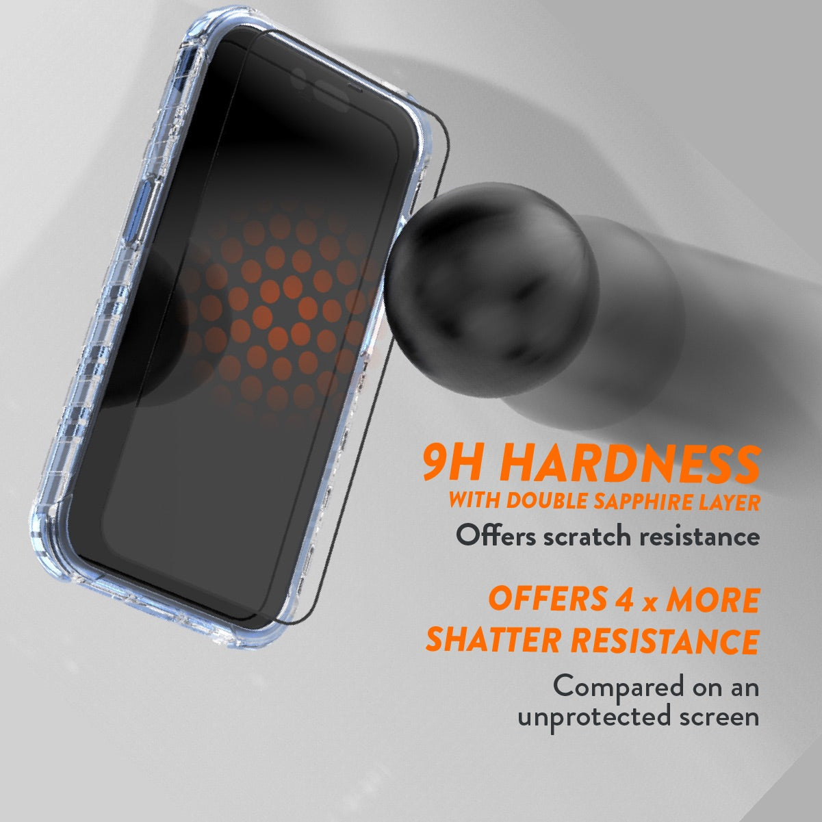 EFM TT Sapphire Screen Armour - Durable Phone Screen Protector & Blue Light Filter EFM