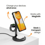 EFM FLUX 3-in-1 Wireless Charger with 20W Wall Adapter