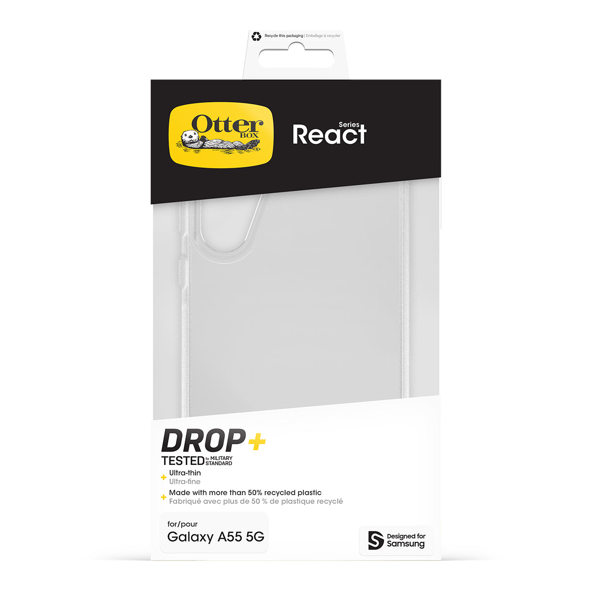 Otterbox React Clear Protective Case for Samsung Galaxy A55 