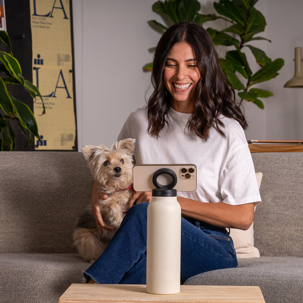 Ringo: Insulated Water Bottle with Magnetic Phone Mount RINGO