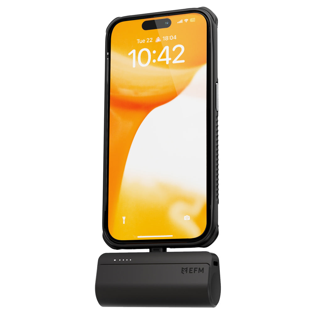 EFM 5000mAh USB-C Power Bank - Black Portable Charger