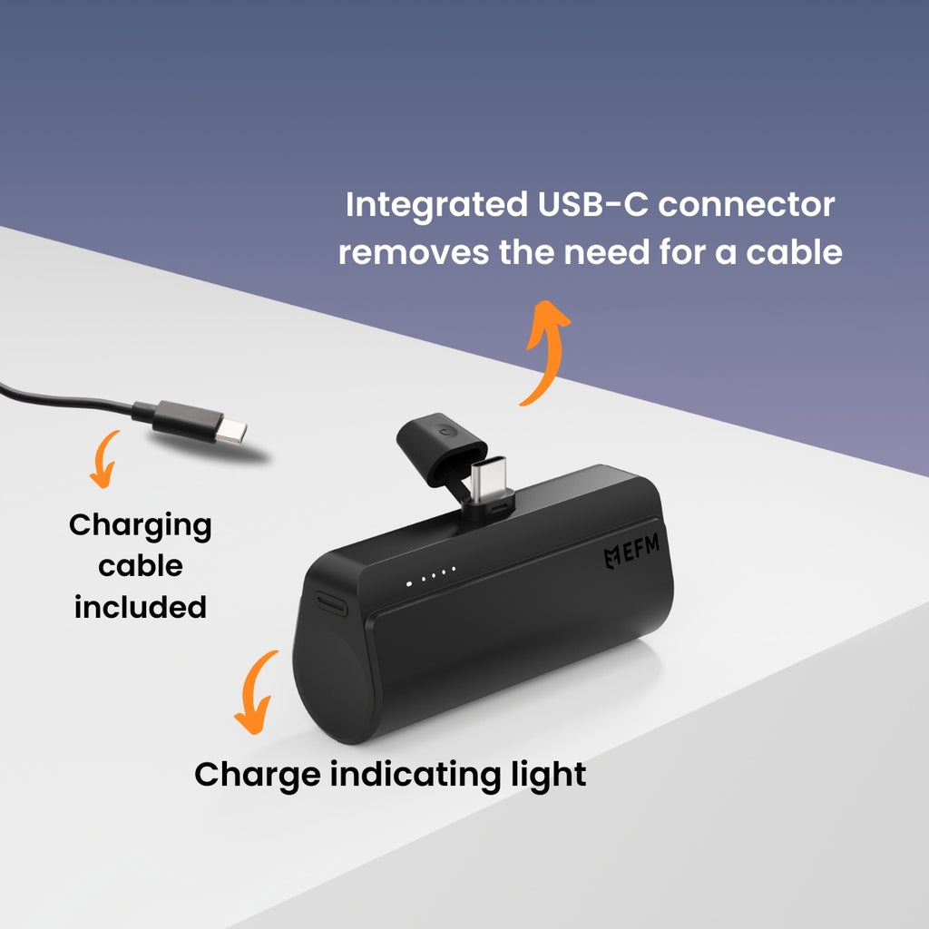 EFM Twin Pack USB-C Portable Power - Black