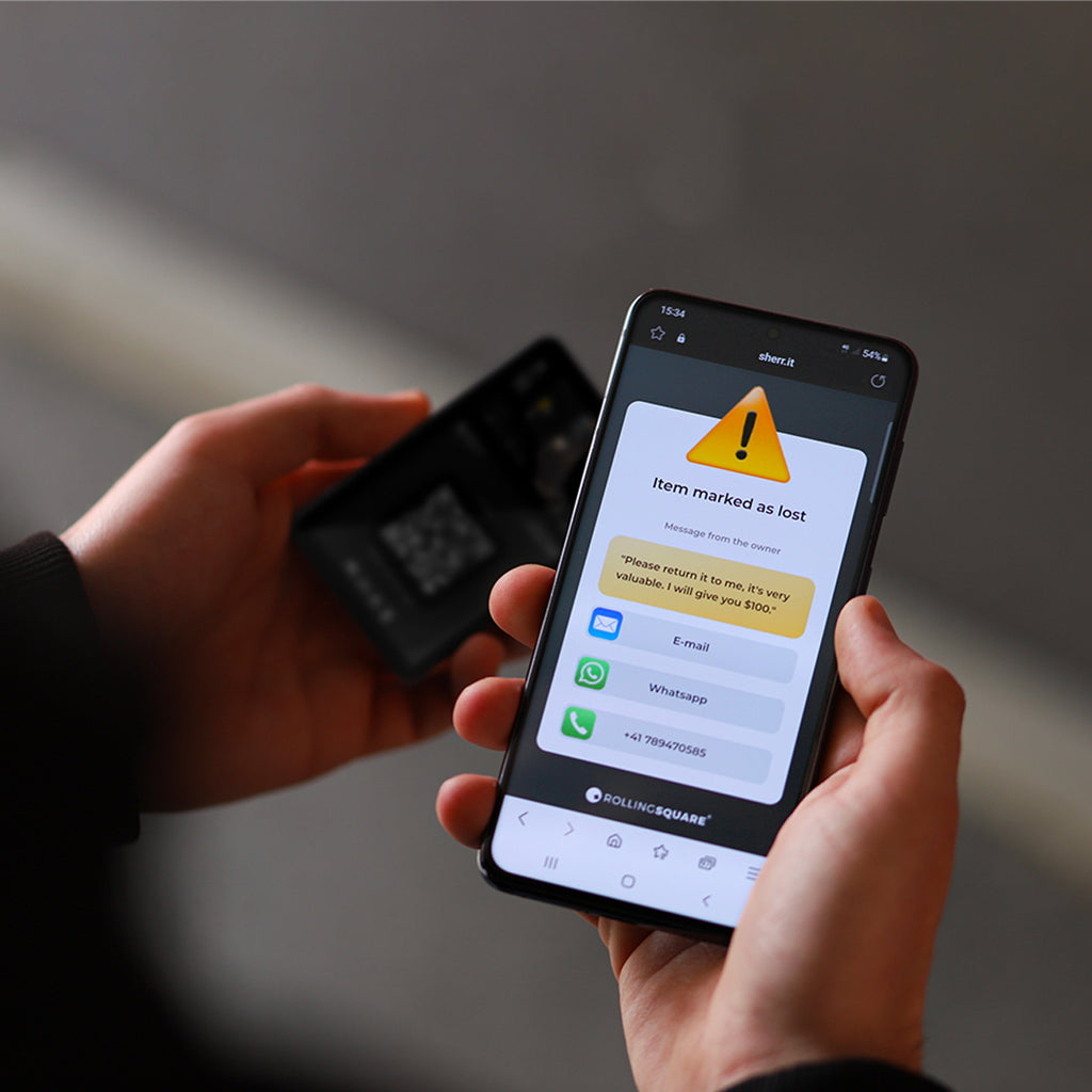 AirCard: Slim Apple Find My Wallet Tracker with Digital Business Card ROLLINGSQ