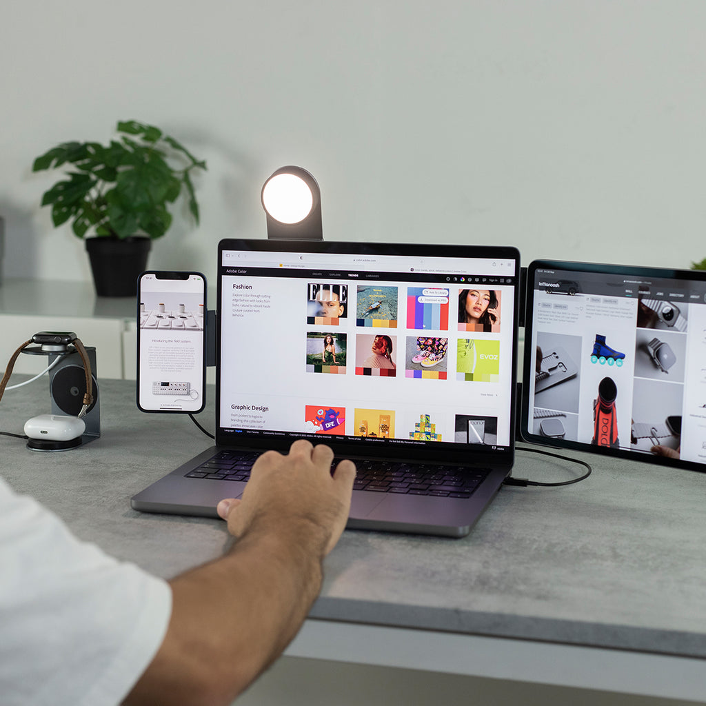 EDGE Pro: Magnetic Phone & Tablet Mount, Wireless Charger & Video Light ROLLINGSQ