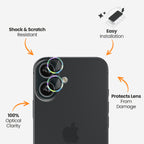 EFM Rainbow Camera Lens Armour for iPhone 16 / 16 Plus