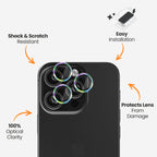 EFM Rainbow Camera Lens Armour for iPhone 16 Pro/Max