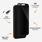 EFM Privacy Glass Screen Armour | Anti-Spy Screen Protector EFM