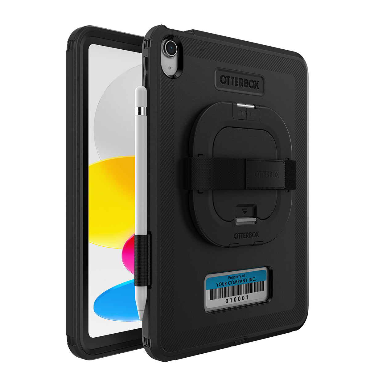 OtterBox Defender iPad 10.9 Case - Handstrap & Kickstand - 10th Gen - Black 