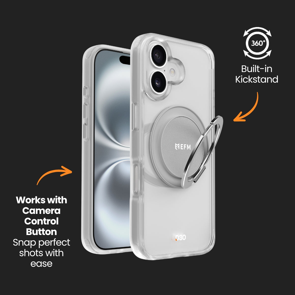 EFM Alta Clear Case with D3O Bio for iPhone 16 Plus