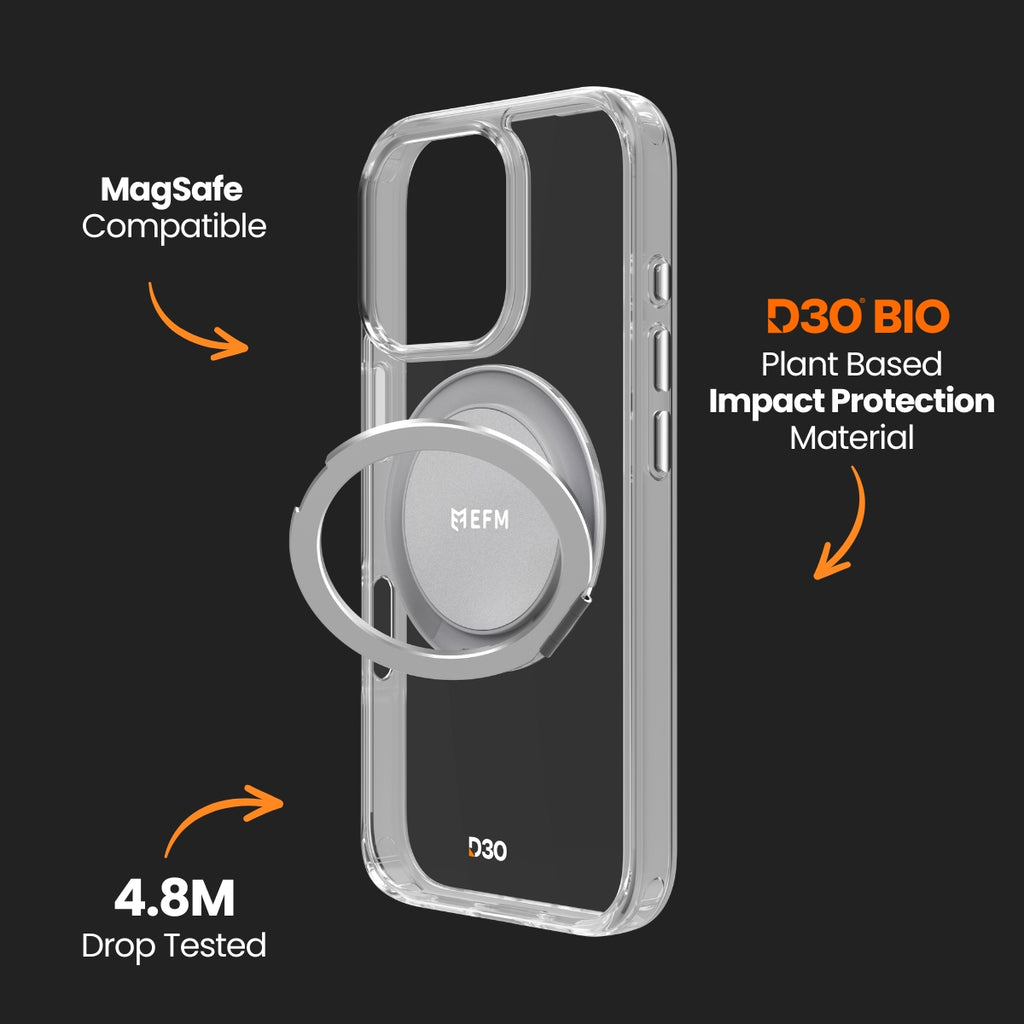 EFM Alta Clear Case for iPhone 16 Pro Max with D3O Bio Protection