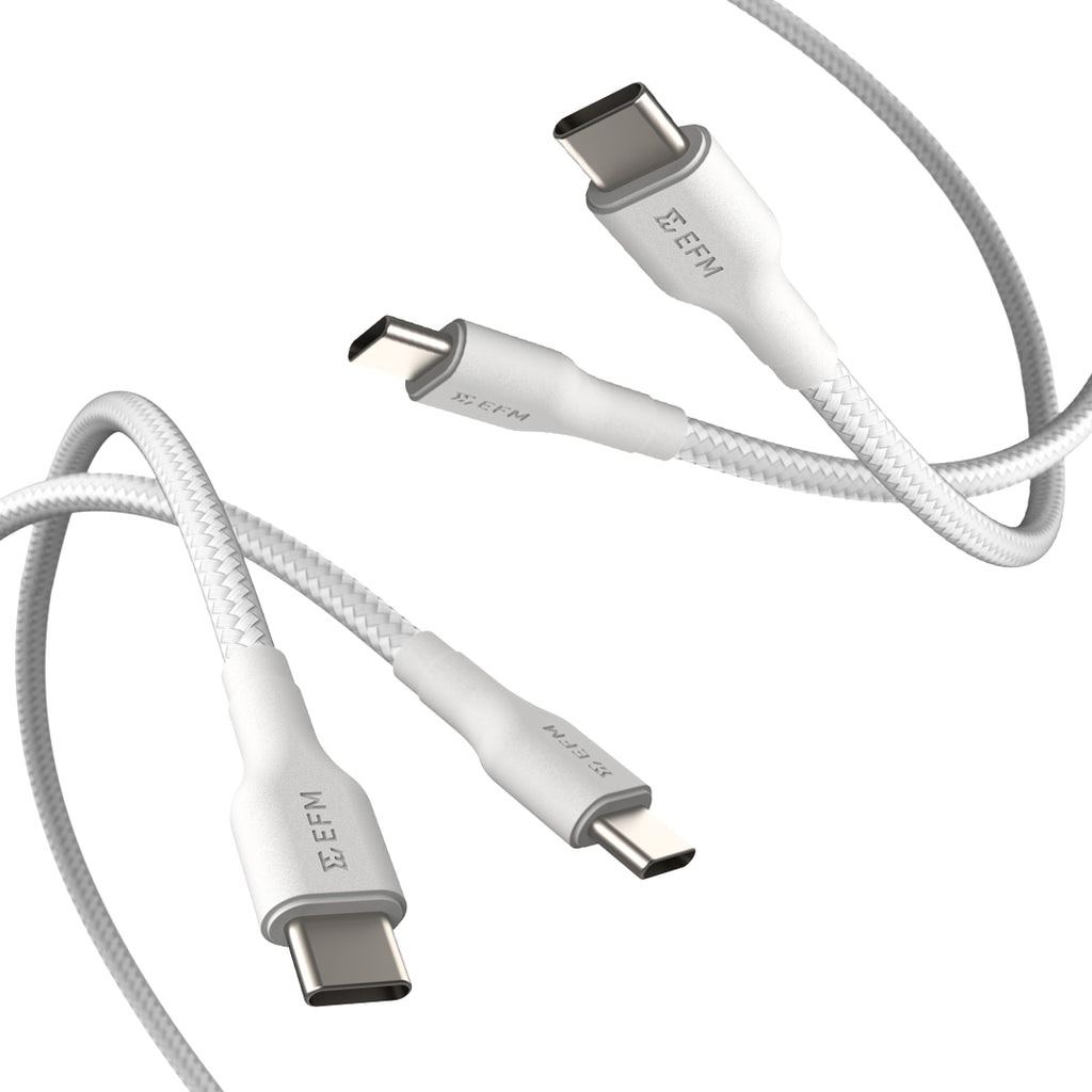 EFM Durable USB-C Braided Charging Cable Twin Pack - 1M EFM