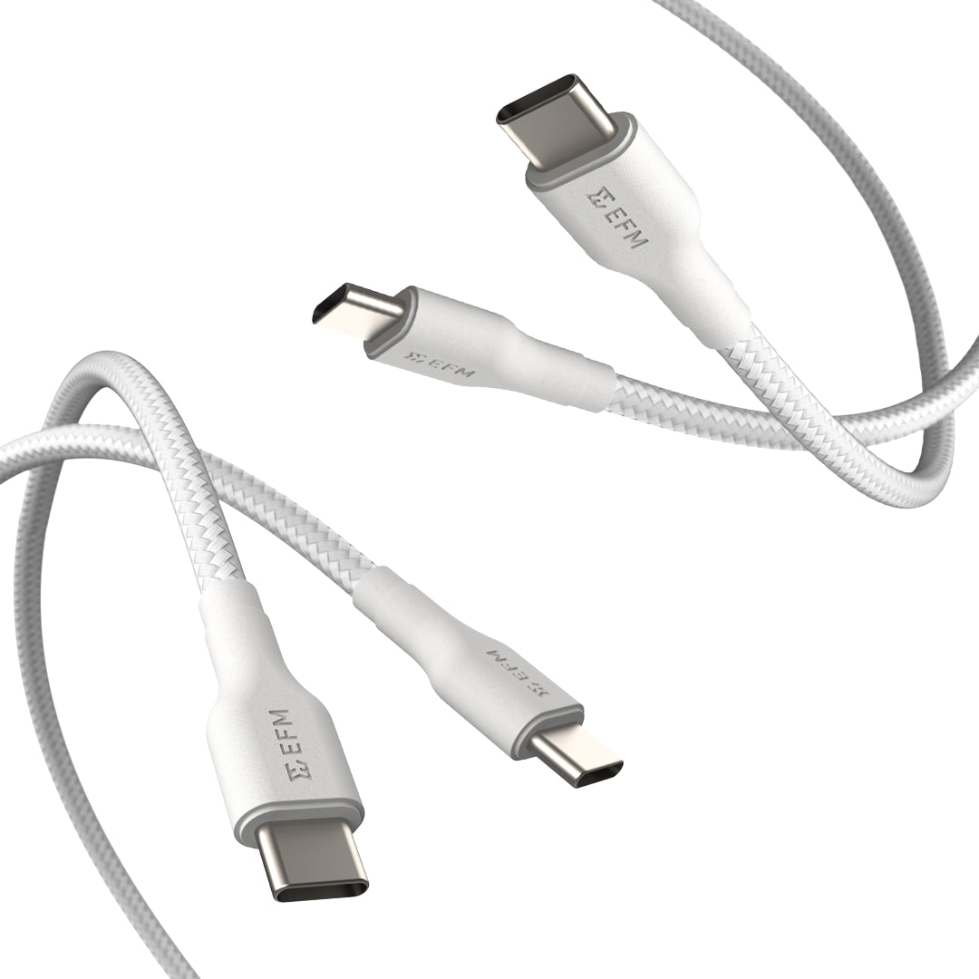 EFM Durable USB-C Braided Charging Cable Twin Pack - 1M EFM