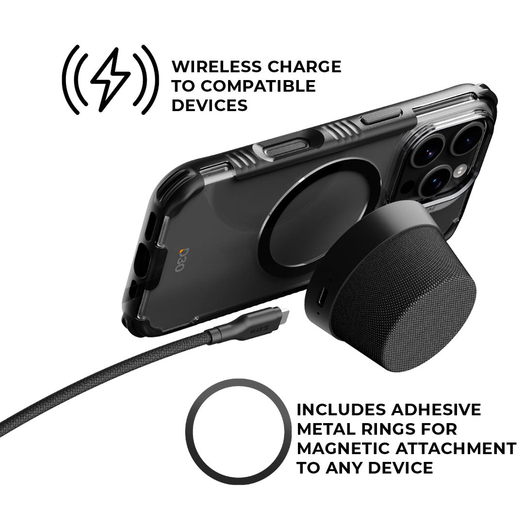 EFM Cloudbreak MagSafe Bluetooth Speaker with 10W Wireless Charge - Charcoal 