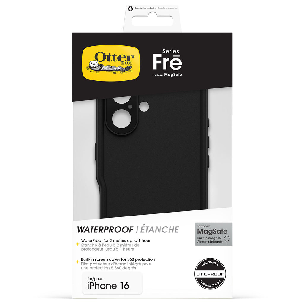 OtterBox Fre Waterproof MagSafe Case for iPhone 16 - Black 