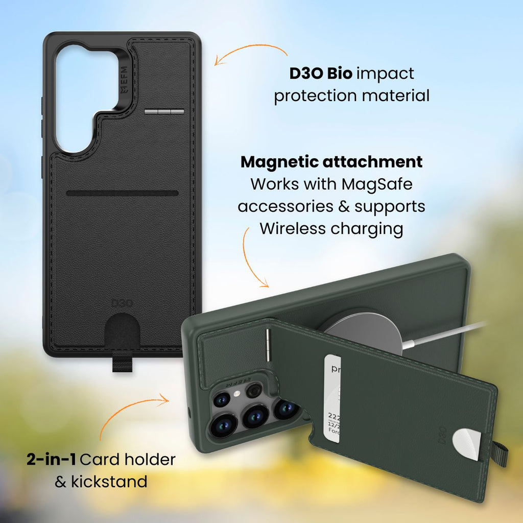 EFM Berlin Wallet Case | D3O BIO Phone Protection & Card Holder EFM