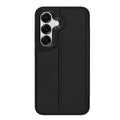 EFM Monaco Wallet Case Samsung S25+ - Black Vegan Leather D3O Protection