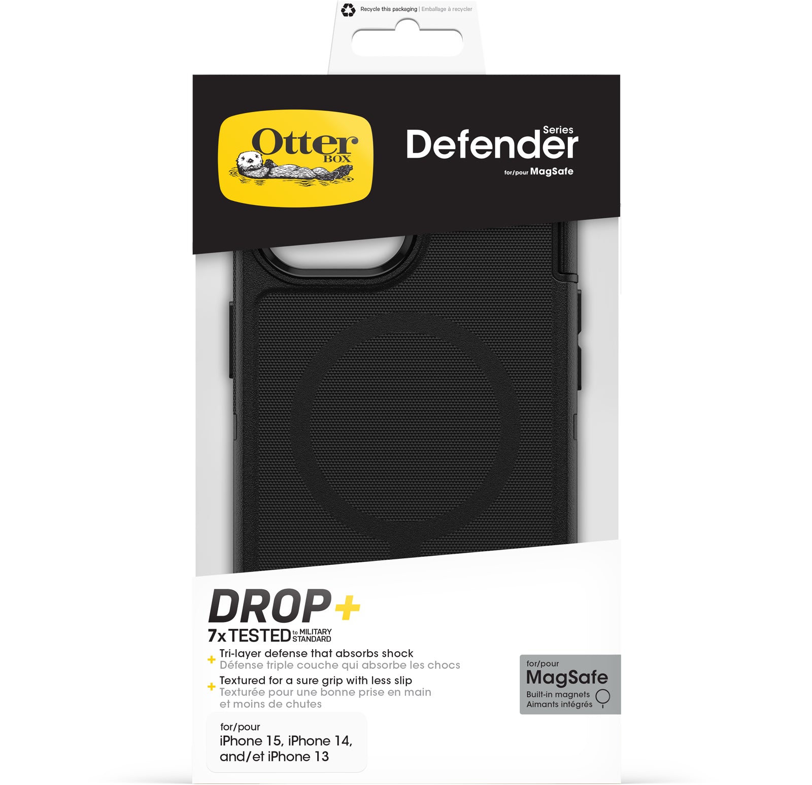 OtterBox Defender MagSafe Case for iPhone 17e/16e/15/14/13 - Black 