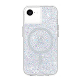 Case-Mate Twinkle MagSafe Case for iPhone 13 & iPhone 14 & iPhone 15 & iPhone 16e & iPhone 17e - Silver / Clear