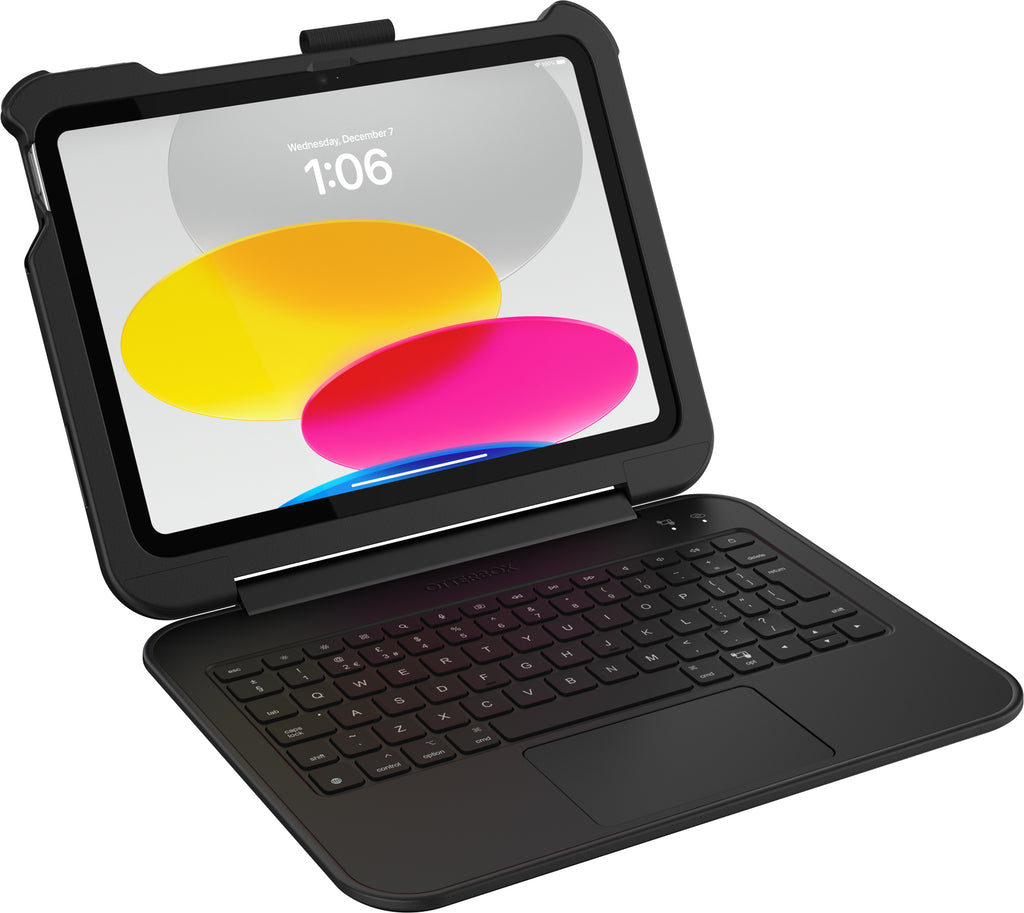OtterBox Achiever Protective Keyboard Case for iPad 10th Gen 10.9 - Black 