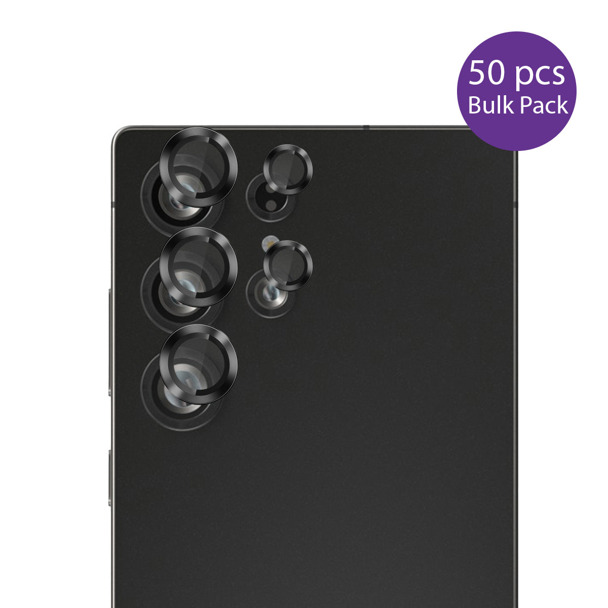 EFM Camera Lens Protector Bulk Pack for Samsung Galaxy S25 Ultra - Carbon