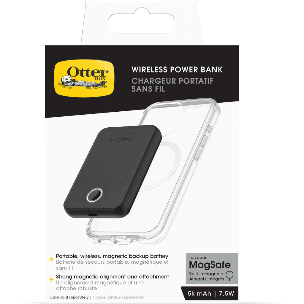 OtterBox Magnetic Wireless Power Bank 5K mAh | USB-C | Black 