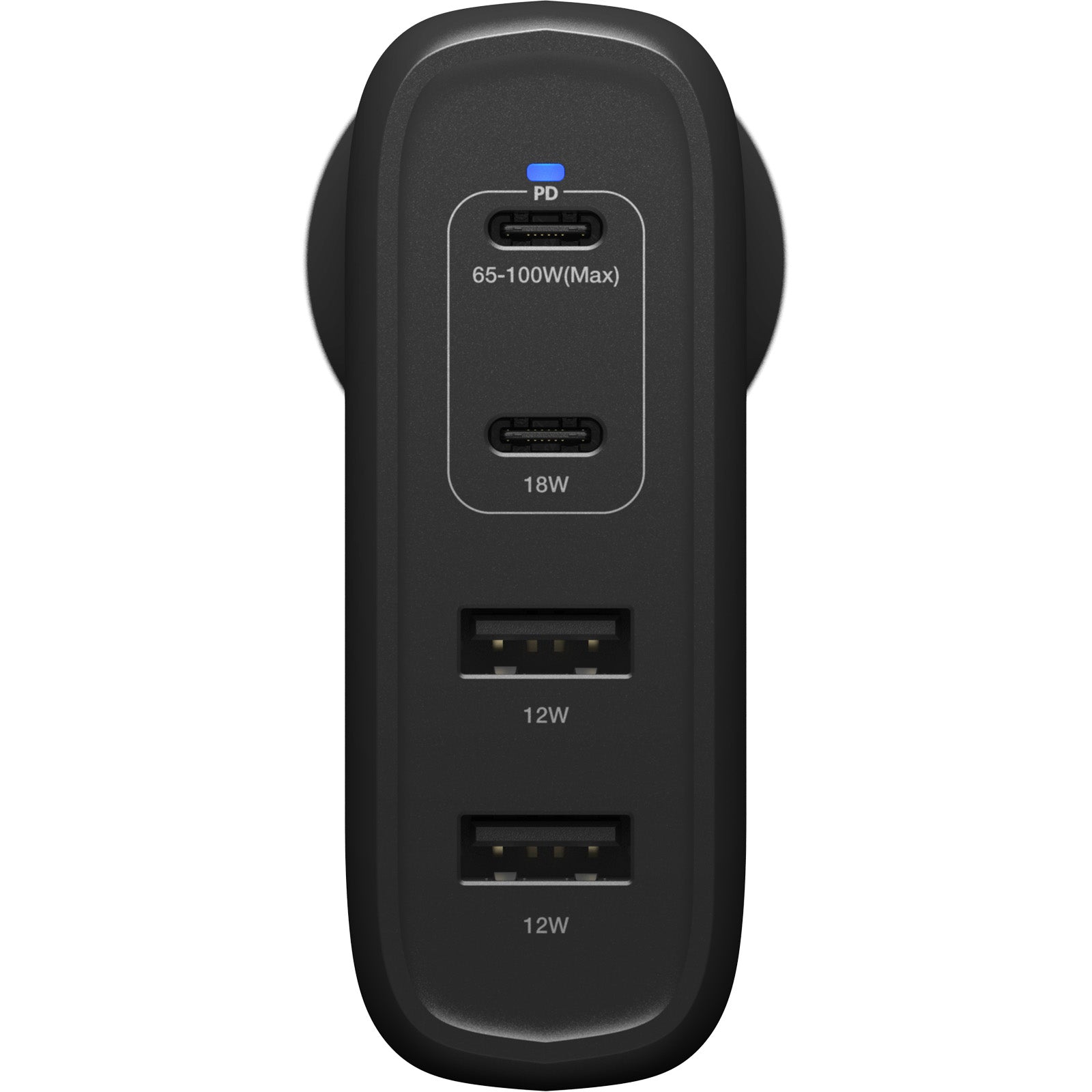OtterBox 100W 4-Port Wall Charger - USB-C & USB-A - Black 