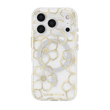 Case-Mate Floral Gems MagSafe Case for iPhone 17 Pro & iPhone 18 Pro - Gold