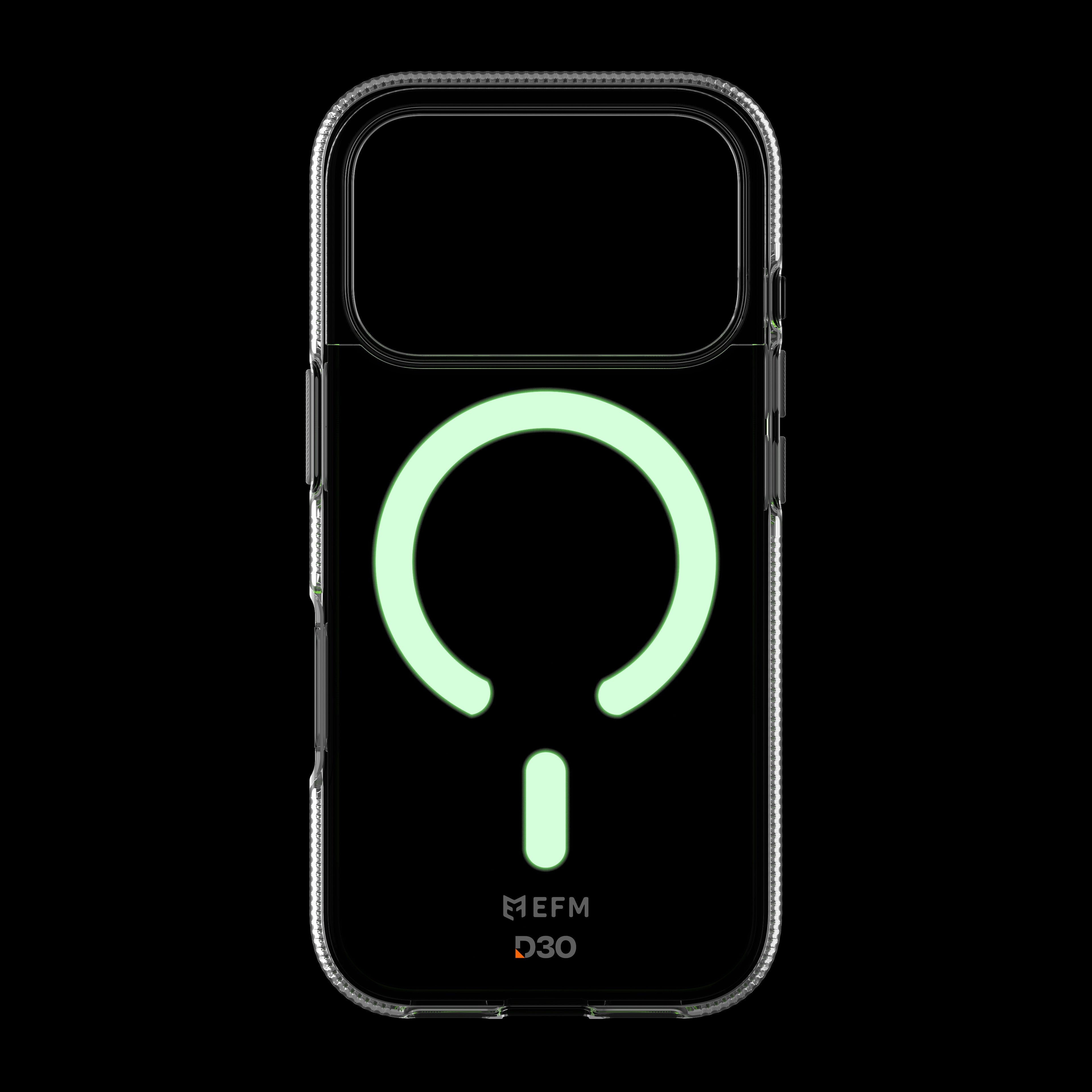 EFM iPhone 17 Pro Clear Glow-in-Dark D3O Zero Case