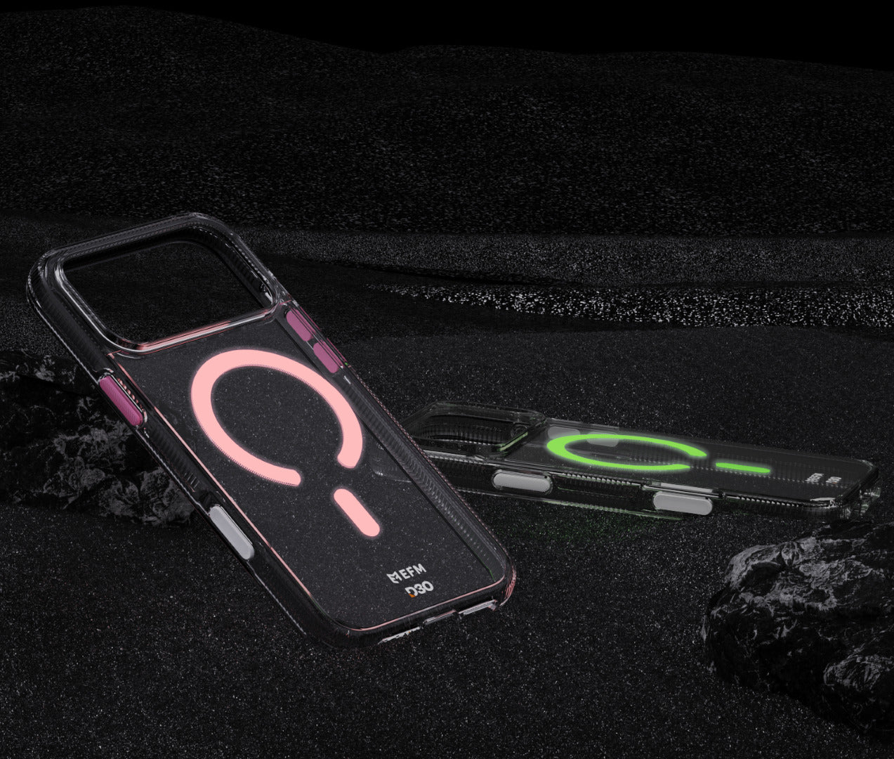 EFM iPhone 17 Pro Clear Glow-in-Dark D3O Zero Case