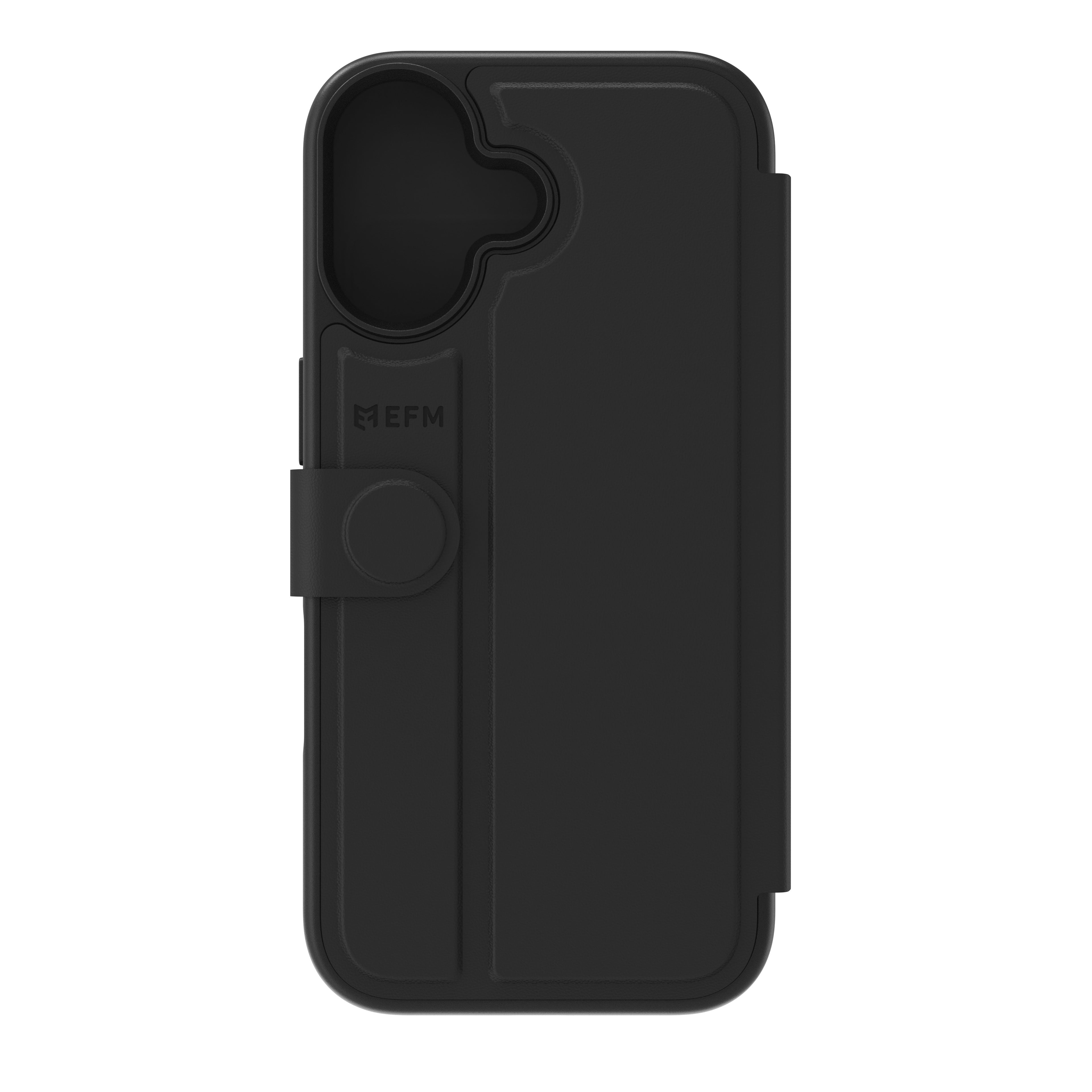 EFM Venice Wallet Case for iPhone 17 - Black | Card Slots & Protection