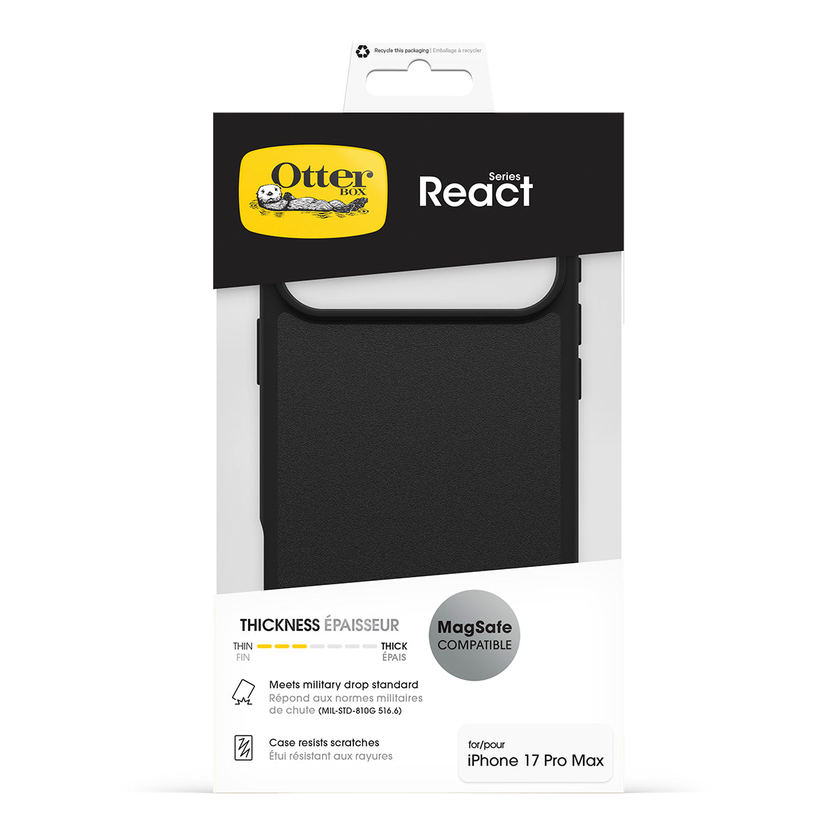 OtterBox React MagSafe Case for iPhone 2026 Pro Max - Black 